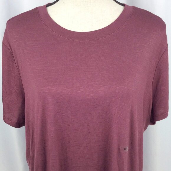 NWT Maurices 24/7 Top Womens Plus Size 1X Mauve Short Sleeve Stretch Slub Knit - Picture 5 of 7